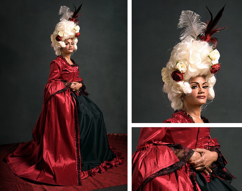 marie antoinette portrait with close-ups